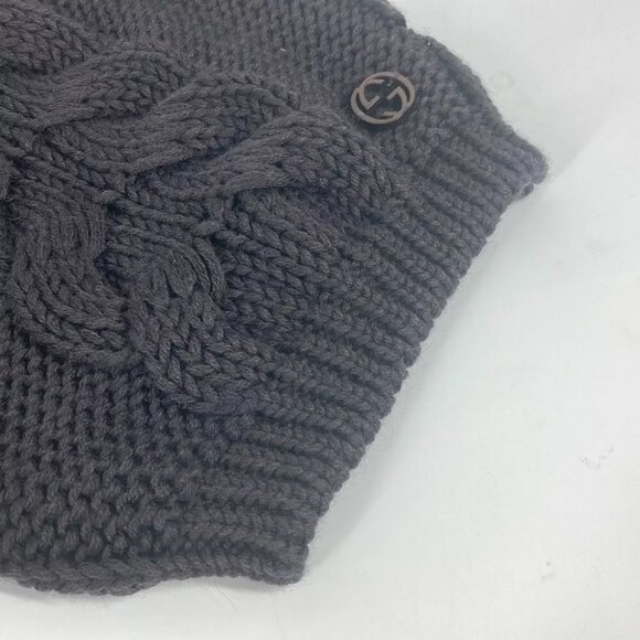 GUCCI 300052 GG beanie hat knit hat knit cap Knit hat wool Brown main image 7